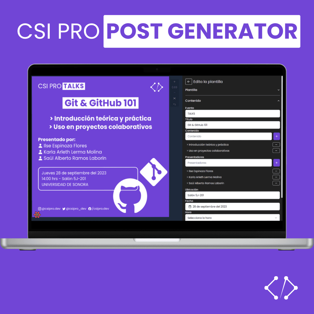 CSI PRO Post Generator's Poster 2.0 on desktop