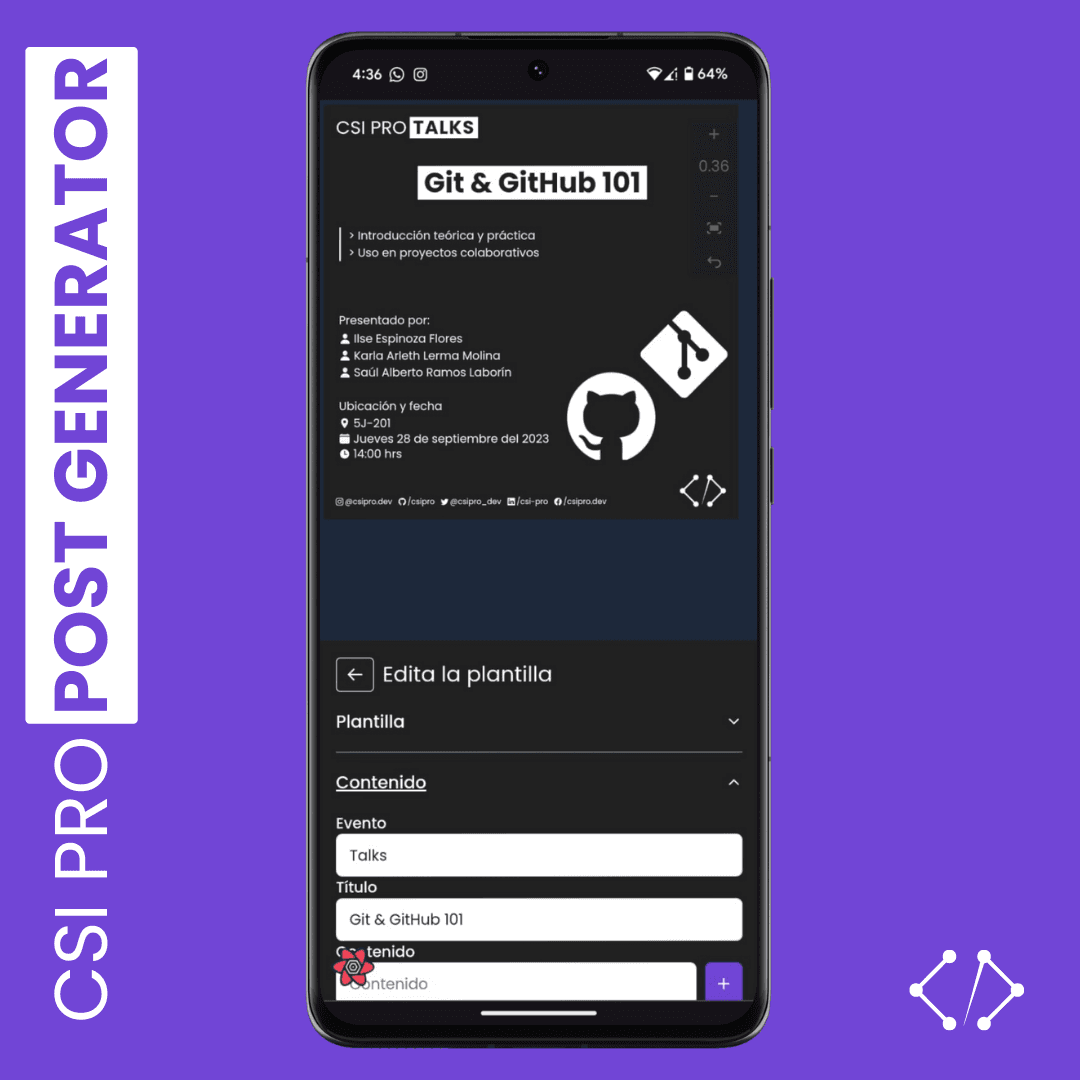 CSI PRO Post Generator's Poster 2.0 on mobile