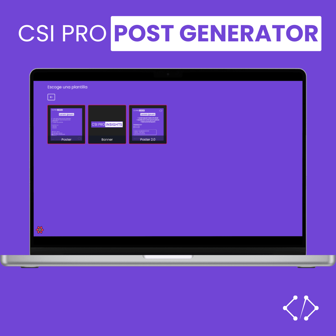 CSI PRO Post Generator's template selection on desktop